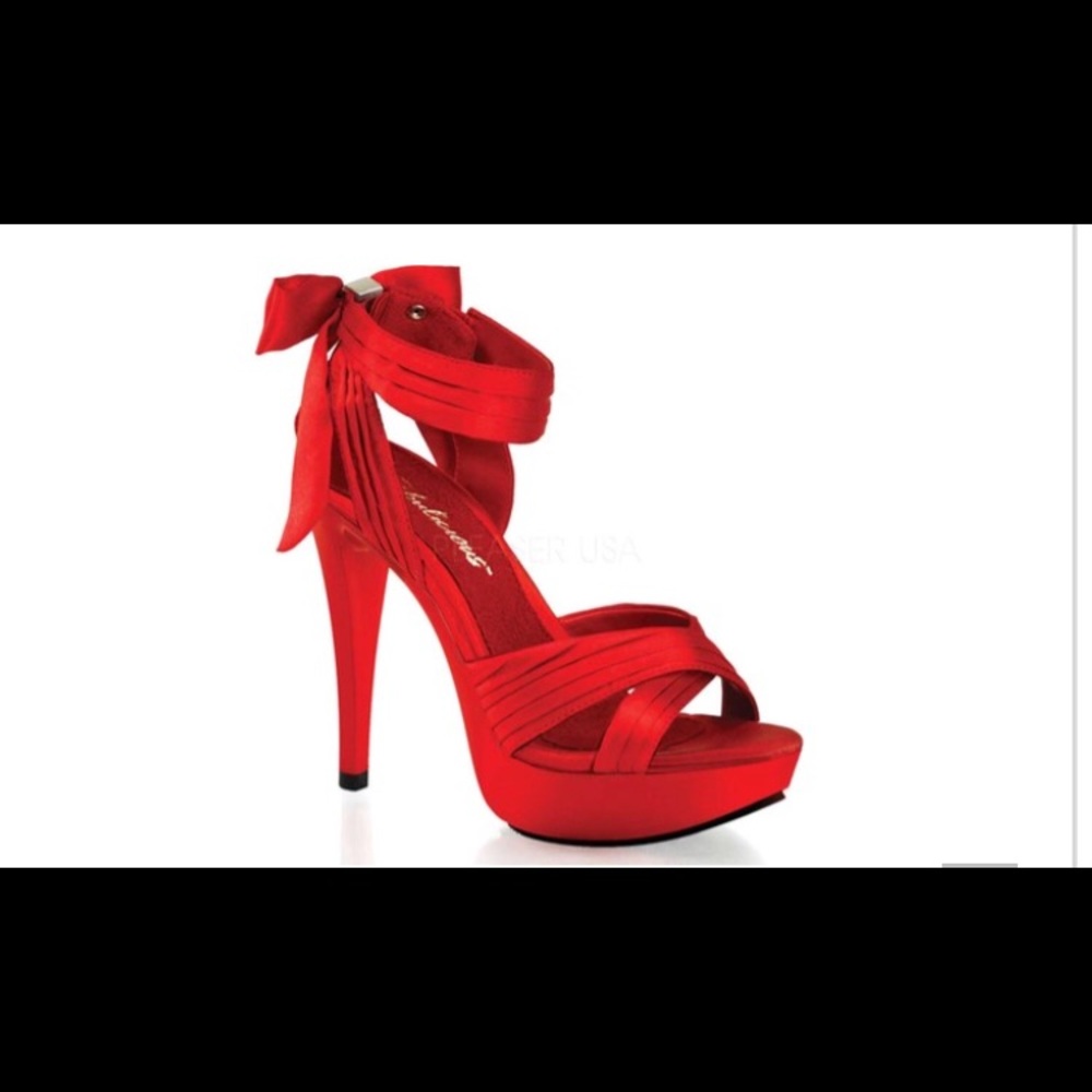 Satin Red Heels